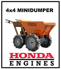 Minidumper carriola motore pala gommata dumper 4x4 nuovo con norma sui gas di scarico EURO V