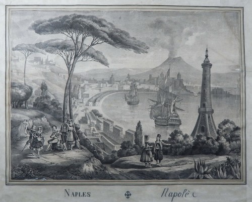 Napoli rara grande veduta - grande, a