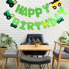  2 pezzi di striscioni di compleanno per bambini negozio di trattori per camion