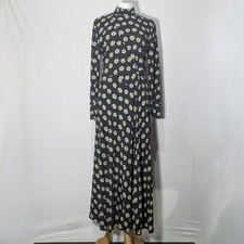 Maxi abito nero floreale