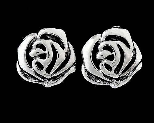Orecchini fiore argento - orecchini,