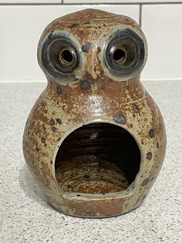 Portacandela gufo ceramica - gufo,