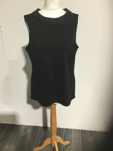 Top nero con colletto - top, m&co