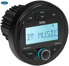 Stereo Marino Tondo Cruscotto BOSS Marine MGR300B-Radio Nautica Bluetooth 60W x4