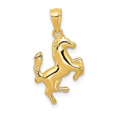 Ciondolo cavallo trotto in oro