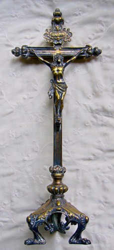 Crocifisso altare neogotico - crocifisso, da