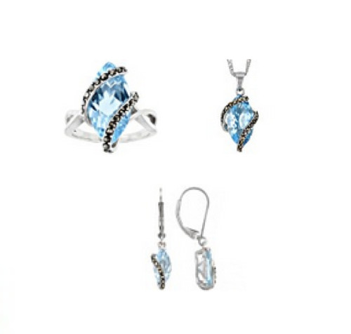 Set topazio blu - blu, e