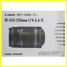 Manuale per Obiettivi Canon EF-S 55/250mm f4-5,6 IS Istruzioni English FR DE
