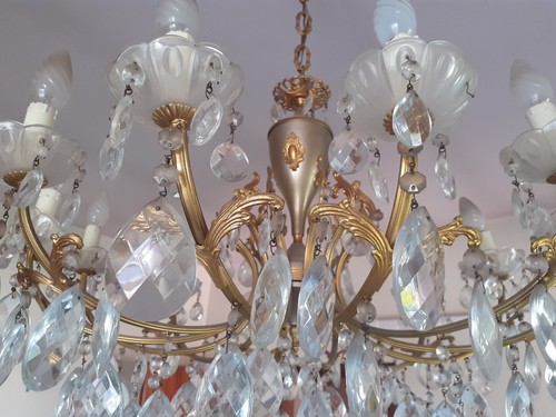 Lampadario con gocce - in, vetro