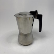 RARA CAFFETTIERA IRMEL NOVA ESPRESS 6 TAZZE INOX 18/10 VINTAGE Italy ANNI 80 #2