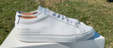Common Projects Achille Low White 40 EU 7/7.5 US Uomo COA $450