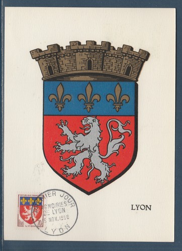 Carte 1er jour blason - carte,