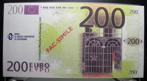 Banconota 200 euro fac - banconota,