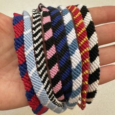 Bracciali squadre di calcio realizzati a mano in cotone con tecnica macramè
