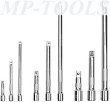 KIT PROLUNGHE CRICCHETTO CHIAVE A BUSSOLA 9pz ATTACCO 1/2" 1/4" 3/8" 