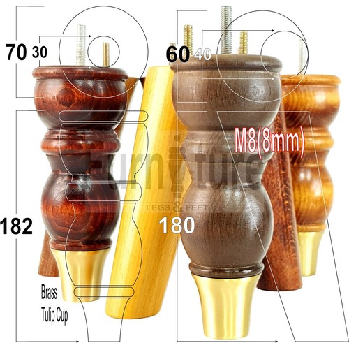 Gambe ruota per mobili e - 2x, a