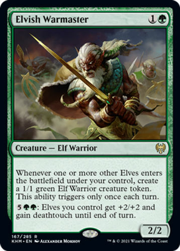 Elvish warmaster kaldheim - warmaster,,