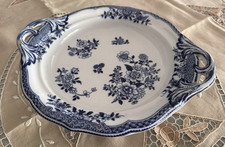 Antica alzatina in ceramica inglese -Madras Minton / fiori blu