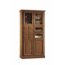 CREDENZA MULTIUSO DISPENSA COLORE NOCE SCURO ARTE POVERA  8 CASSETTI 4 PORTE