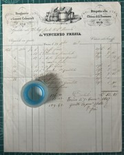 Rarissima Fattura Drogheria e Generi Coloniali Vincenzo FRESIA-TORINO 1846