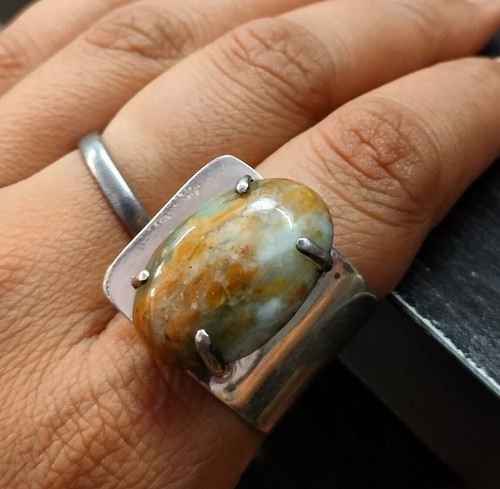 Anello vintage ocean jasper - anello,