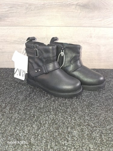 Stivali zara pelle nera - zara, in