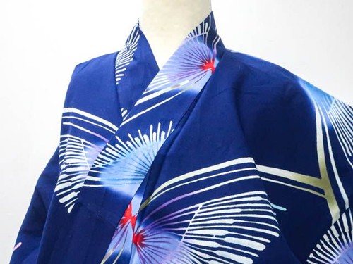Kimono giapponese yukata navy - giapponese,