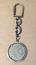 Vintage PORTACHIAVI D'argento Con Rublo Sovietico.