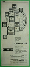 OLIVETTI LETTERA 22 macchina da scrivere Pubblicità 1 pagina 1952 p0o9