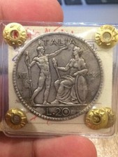 20 Lire Littore 1928 Periziato