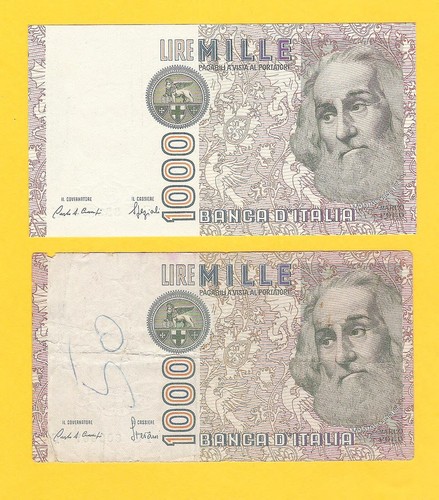 Banconota italia lire 1000 - banconota,