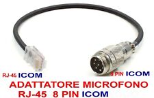 CAVO ADATTATORE MICROFONO RJ45 ICOM  USCITA 8 PIN ICOM