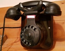 Telefono FACE da parete a Disco colore Nero Anni '50