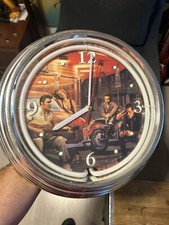 OROLOGIO LUMINOSO AMERICANO NEON ELVIS MARILYN INSEGNA VINTAGE