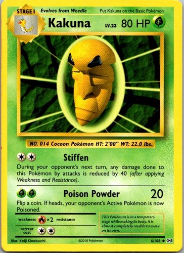 Kakuna 108 uncommon - 6/108,