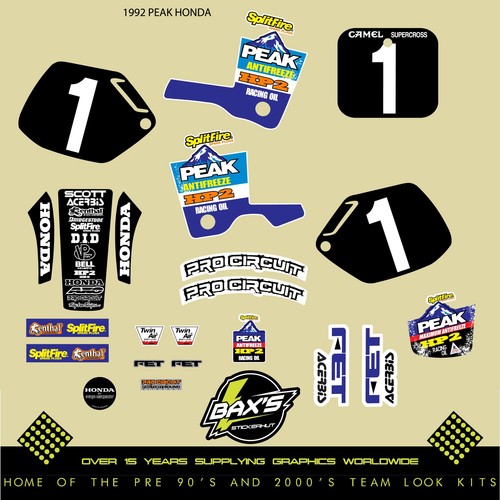 Kit grafica honda peak - honda, 1992