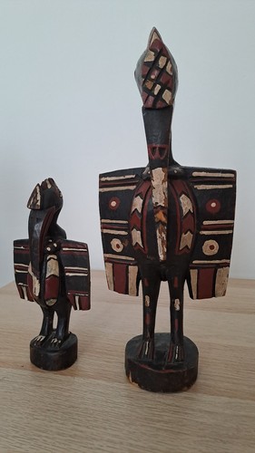 Coppia statuette legno - in,
