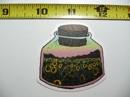 Vaso con scena girasole - vaso,