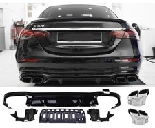 Diffusore + Terminali di Scarico (CROMO) per MERCEDES CASSA ELETTRICA W213 MOPF