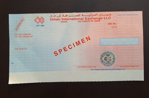 Assegno esemplare oman - oman,
