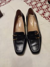 CINZA VALLE  PELLE NERA SEMI NUOVA VERO CUOIO N36 Ottimo