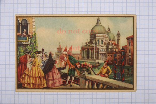 Cartolina venezia barocco - venezia,