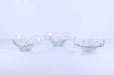 Ricambio lampadario vetro soffiato trasparente di Murano a forma di fiore 