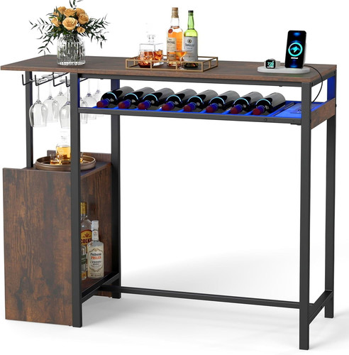 Costway tavolo bar con - con, luce