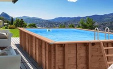 Piscina fuori terra legno - terra,