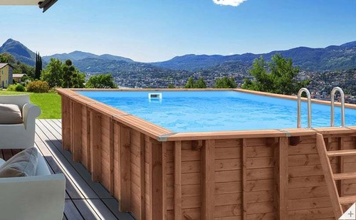 Piscina fuori terra - , legno