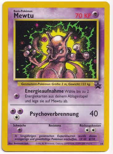 Pokemon tcg mewtu black - tcg,
