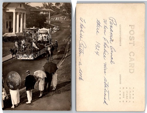 1924 panama canal zone - canal, parade