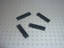 4 x LEGO Black Tile 1x4 Ref