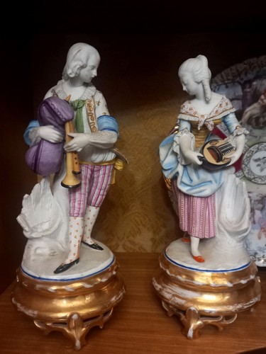 Coppia antiche sculture - coppia,